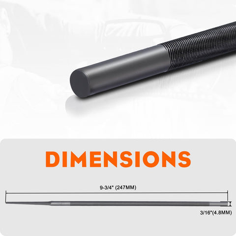 Hipa 325-pitch round files provide easy, precise sharpening for chains