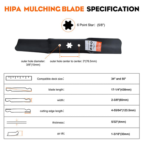 Hipa enduro series compatible blade for XT1 XT2 mowers