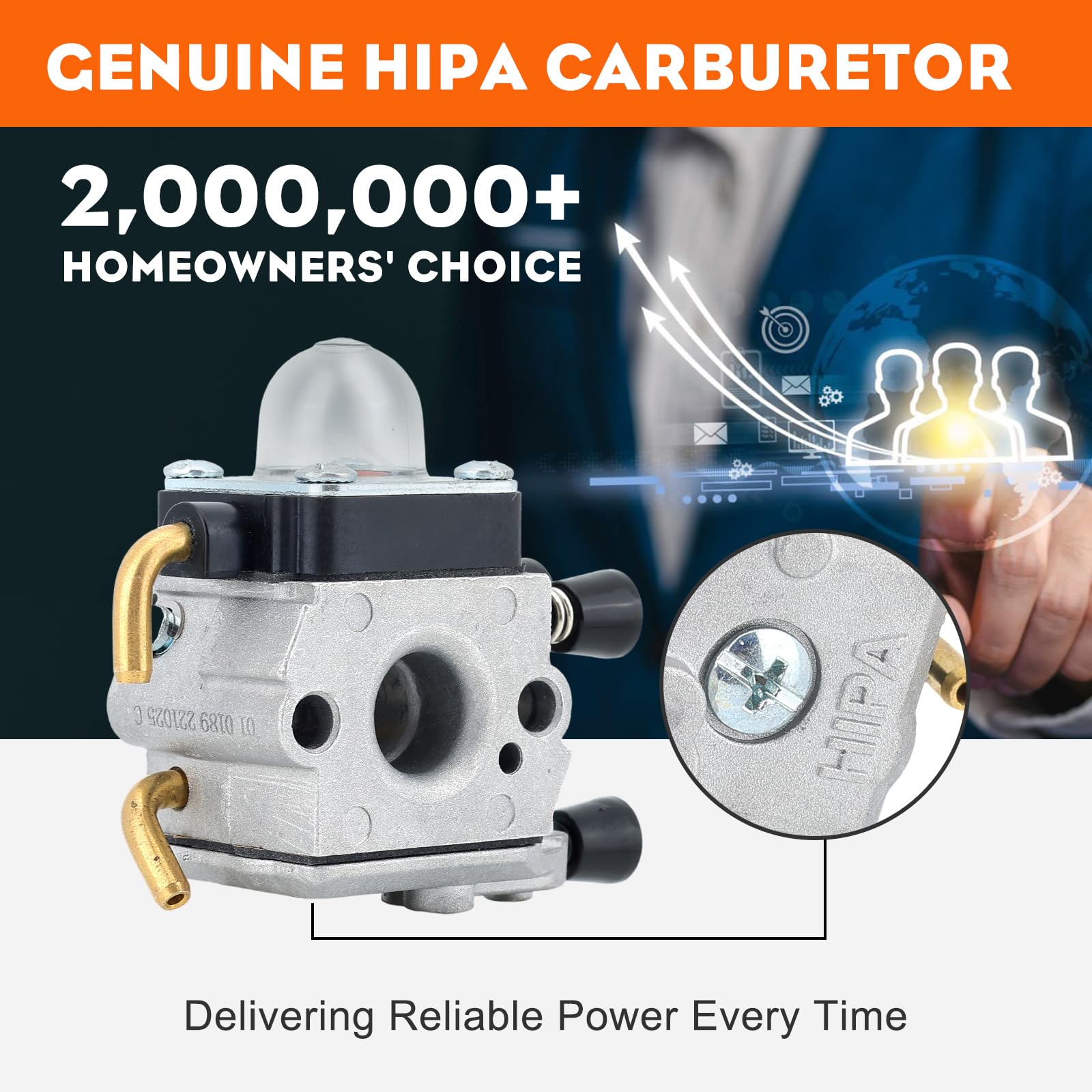 Hipa FC75/FC85 edger carburetor for cleaner edge performance.
