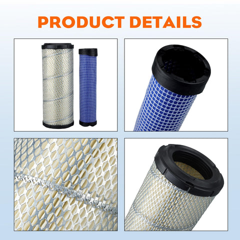 Hipa filter pack image includes outer, inner, and fuel filters