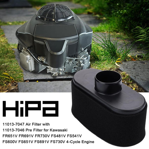 HIPA FR691v pre-filter pictured with main filter to boost dirt capture and longevity.
