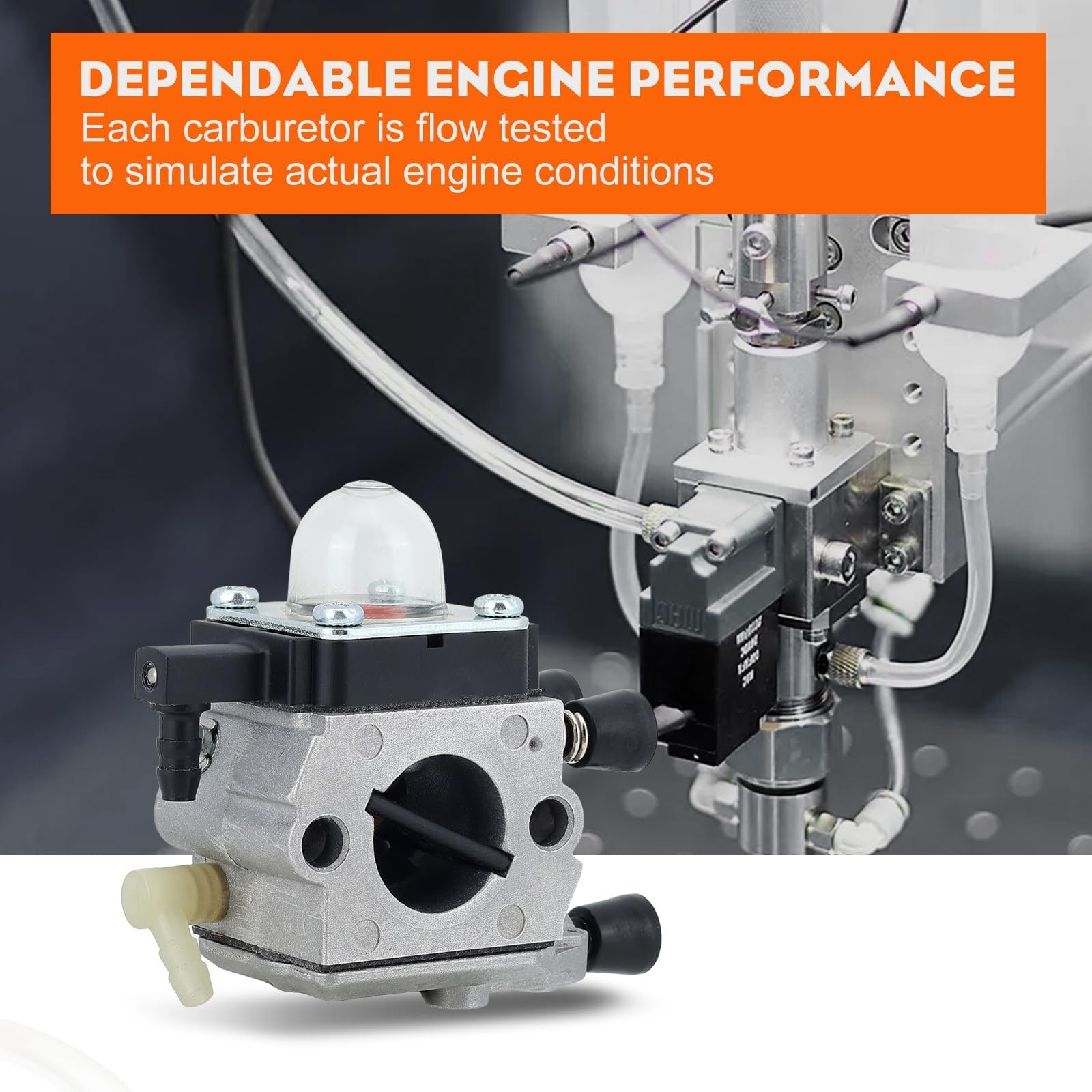Hipa FS38 carburetor with spark plug and mounting hardware.