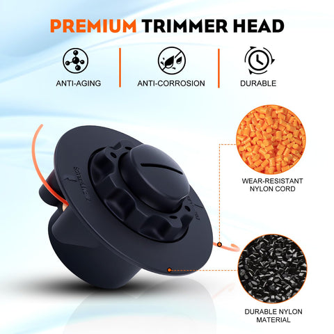 Top view of Hipa FS45 C5-2 trimmer head highlighting compact design