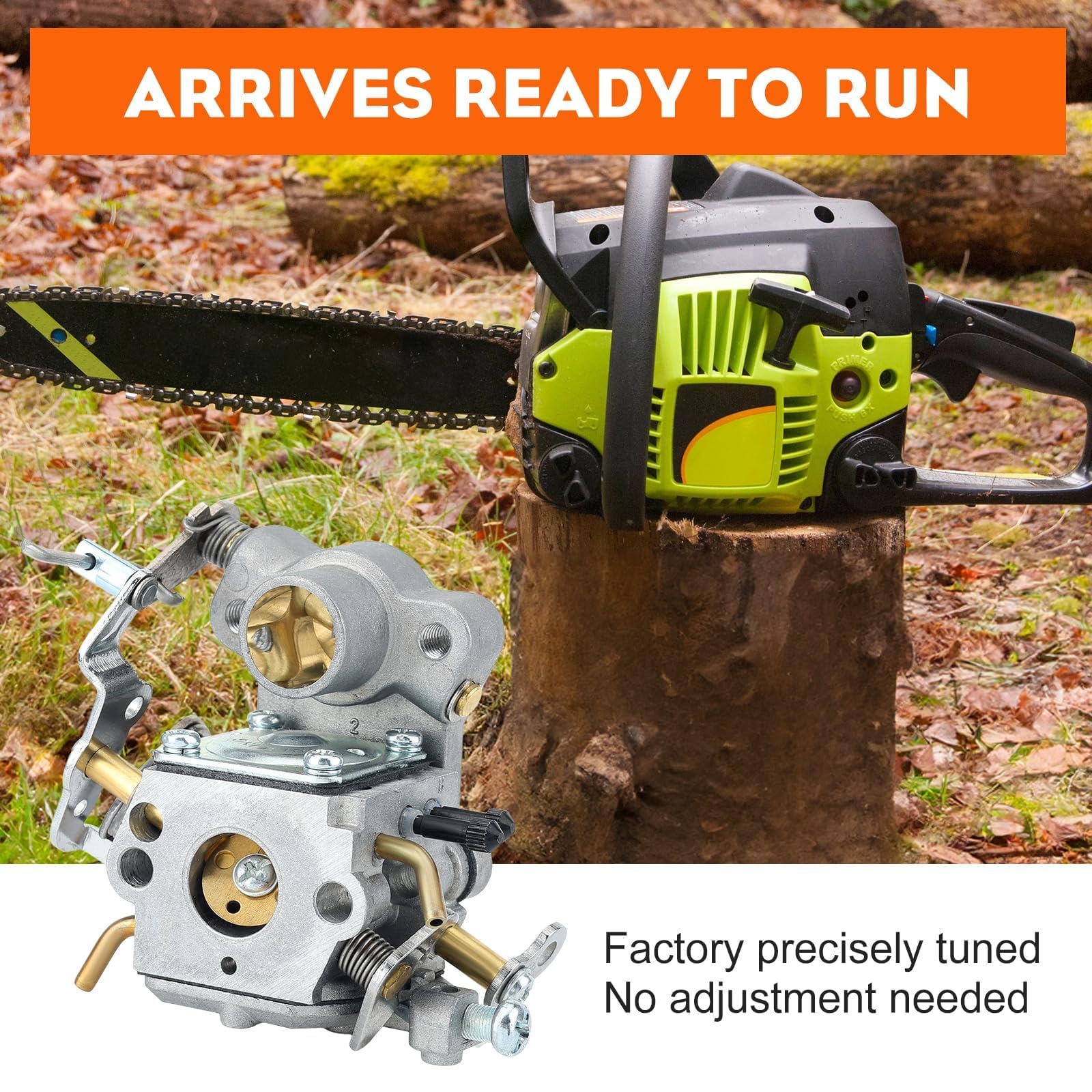 Hipa fuel filter and lines illustrate clean fuel delivery for steadier runs.
