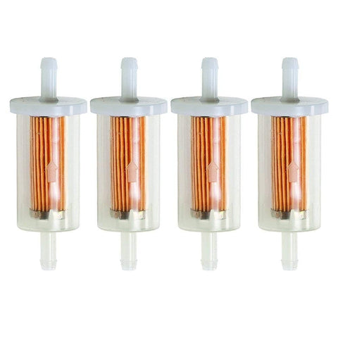 Hipa fuel filter close-up with 1/4-inch inline fitting ensures steady fuel flow.