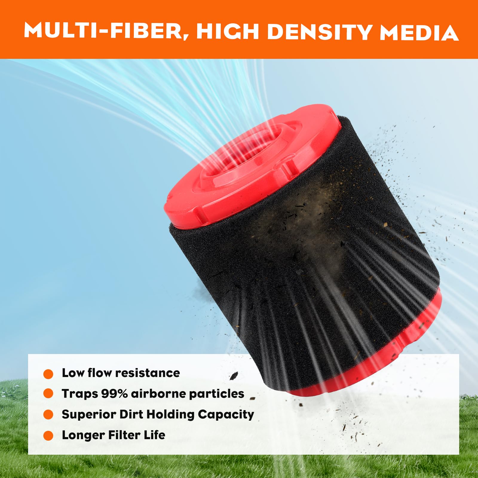 Hipa fuel filter included in kit for clean fuel flow.