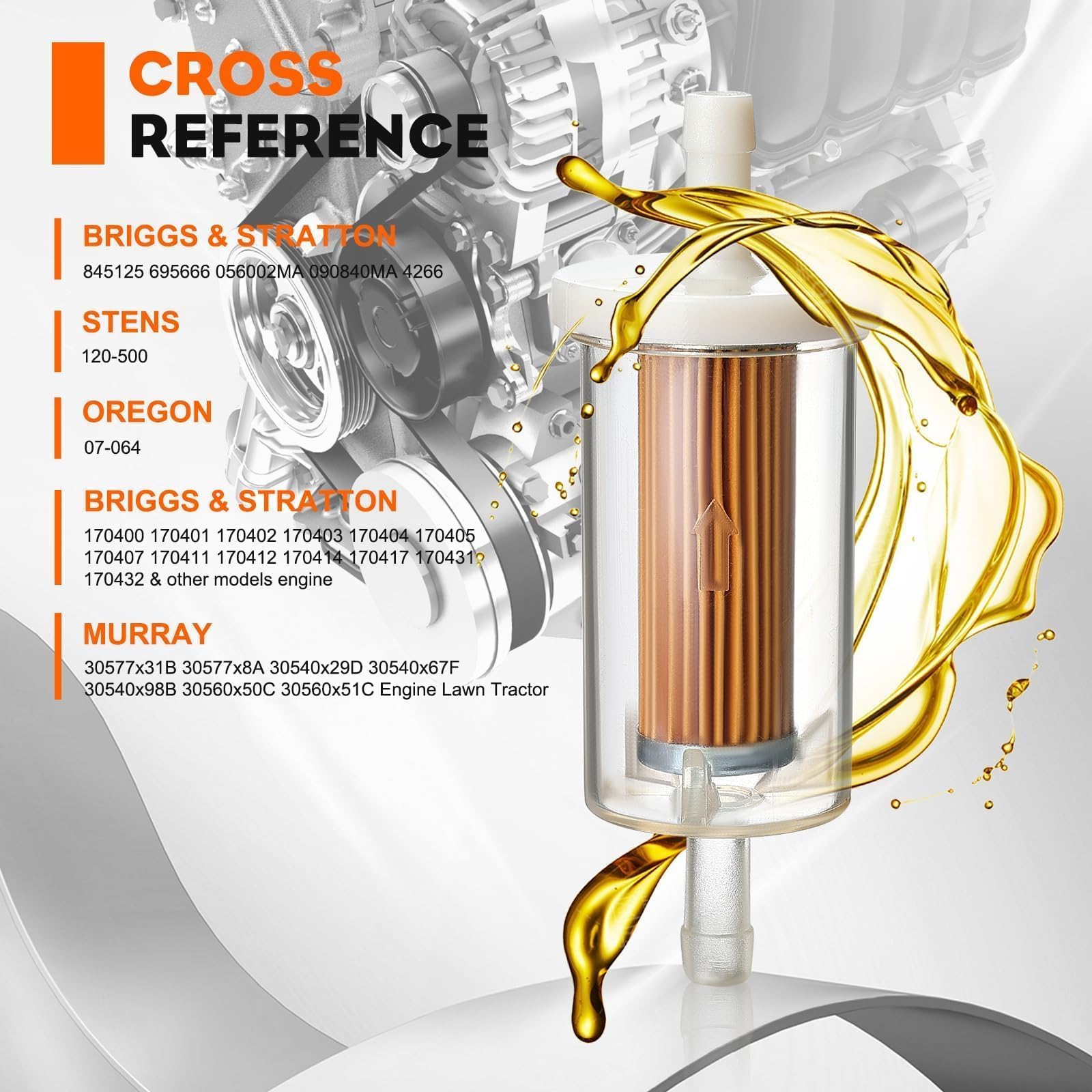 Hipa fuel filter packaged in box for quick, mess-free replacement.