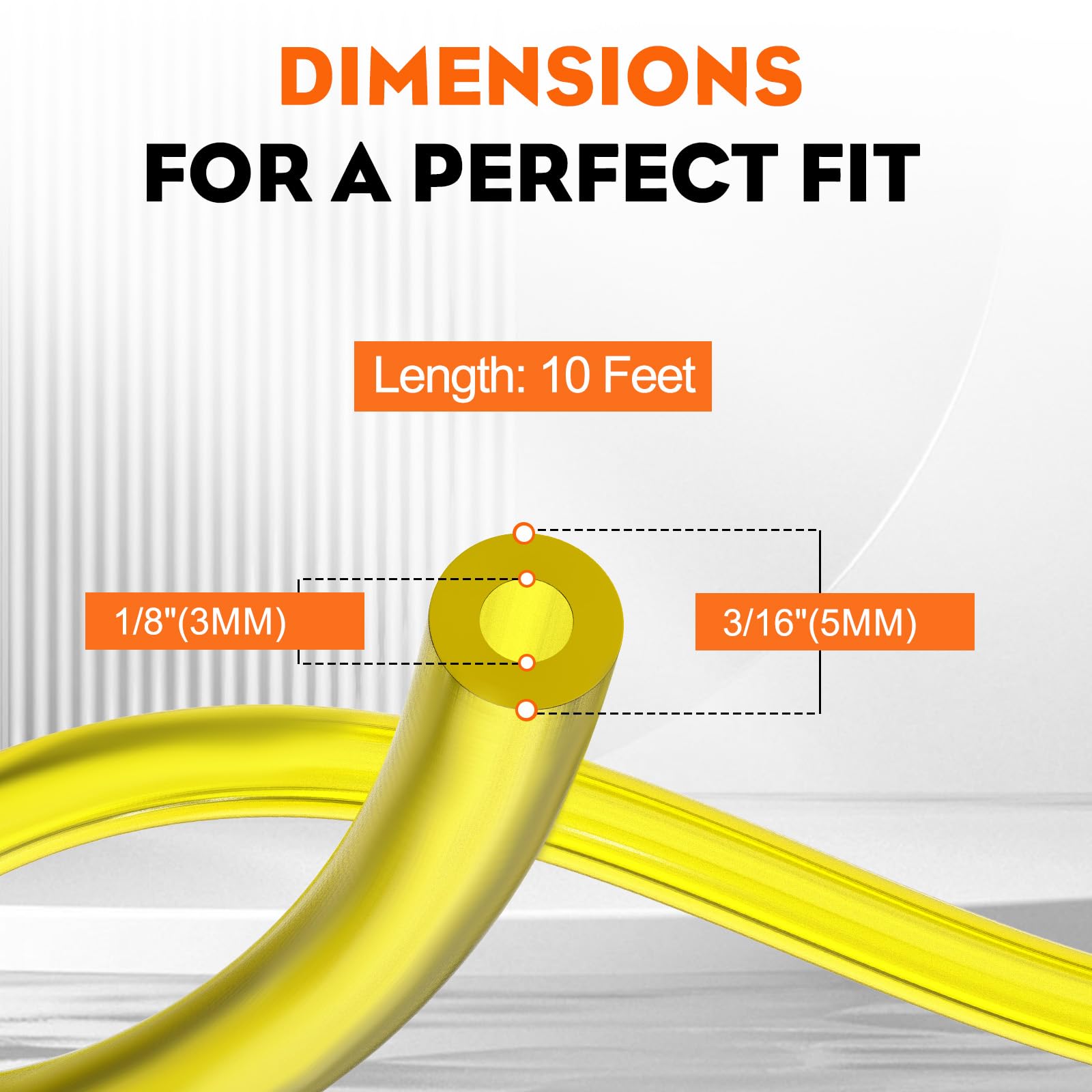 Hipa fuel line hose suited for weed wackers and trimmers