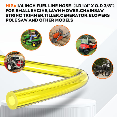 Hipa hose soft outer layer detail for easy installation on small engines.