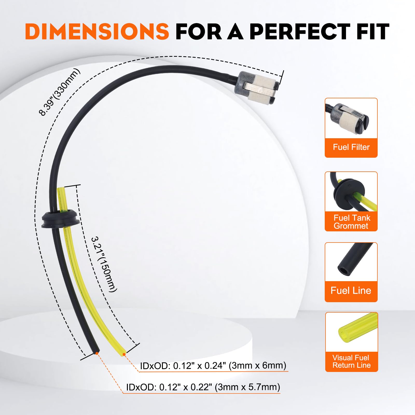 Hipa RedMax EBZ8000 fuel line kit ensuring consistent fuel delivery during long jobs.