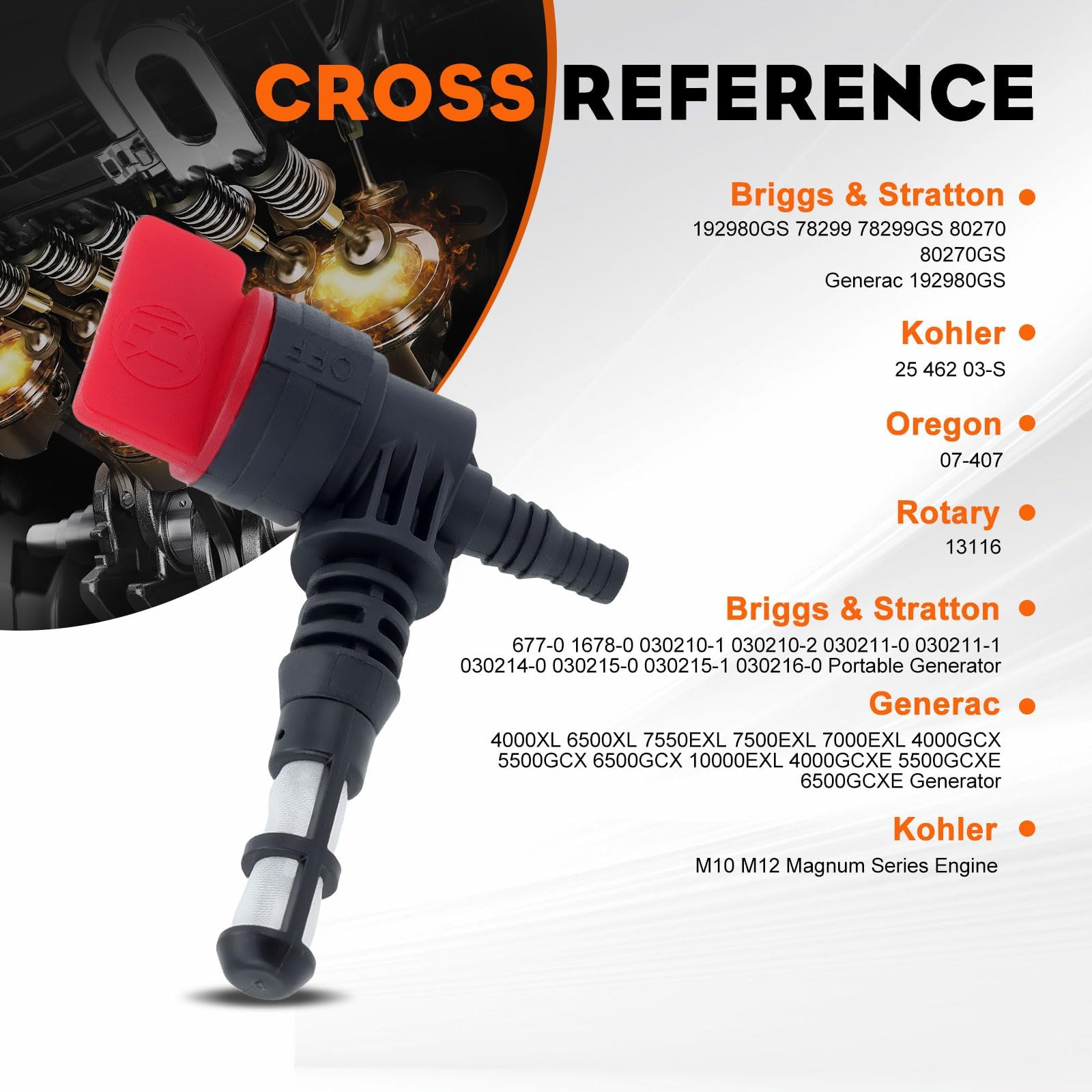 Hipa fuel shut-off valve installed on a generator enables quick, safe fuel shutoff
