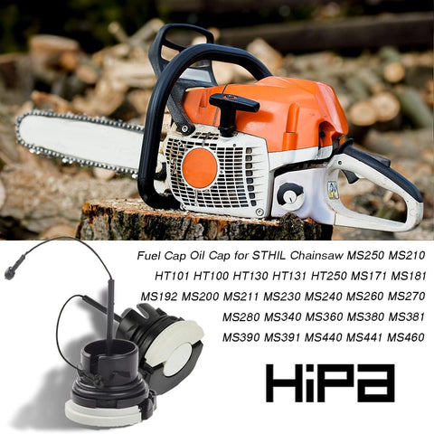 Hipa gas cap diameter close-up with 1-11/16 inch seal for STIHL compatibility.