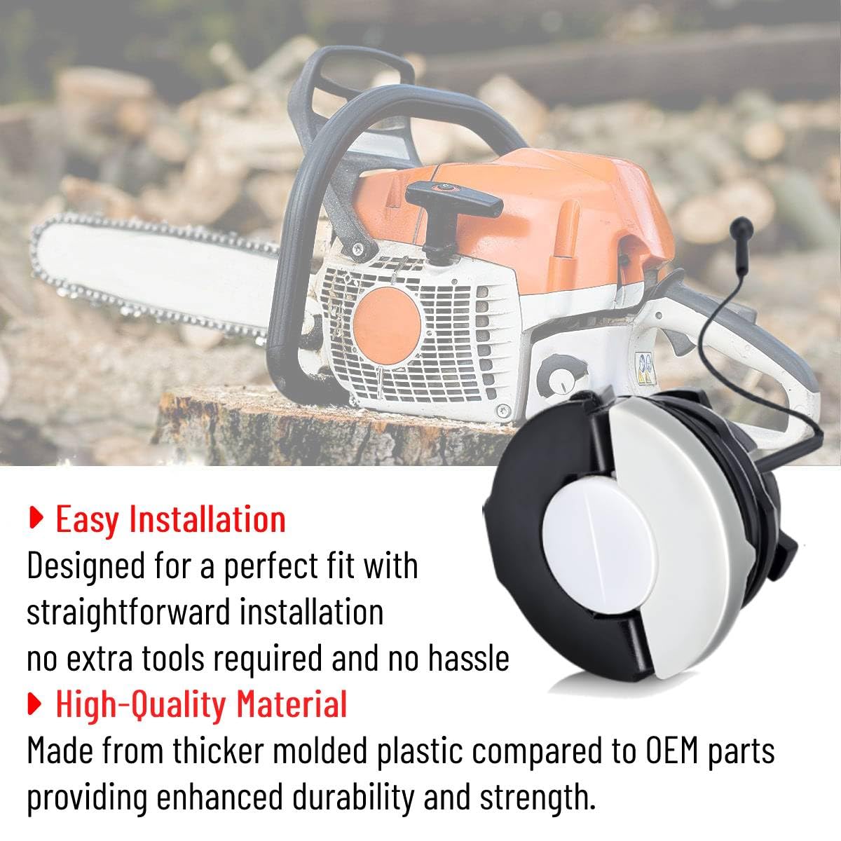 Hipa gas cap for Stihl MS270 ensures a tight fit during operation