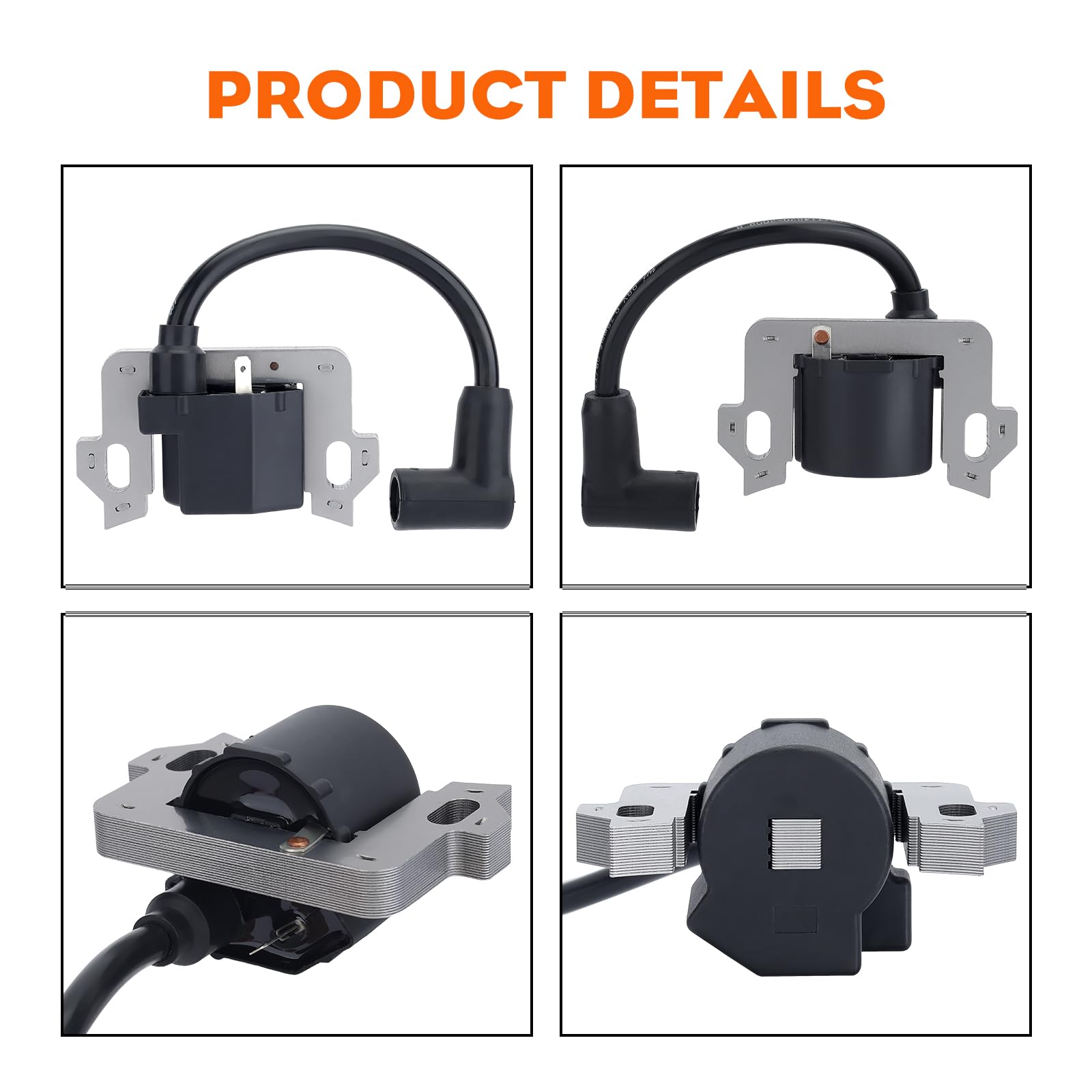 Hipa GCV160 ignition coil metal durability detail underlines coil resilience.