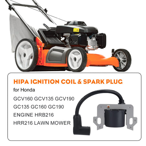 Hipa GCV160 ignition coil side view highlights robust wiring for reliable ignition timing.