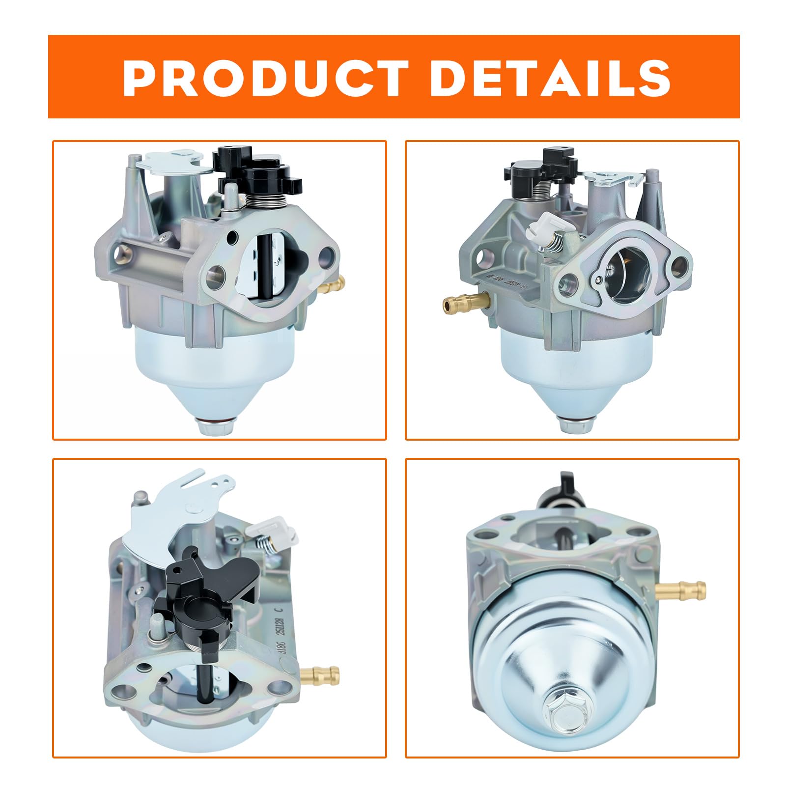 Close-up of Hipa GCV170 carburetor showing precise fit for Honda GCV170LA engines