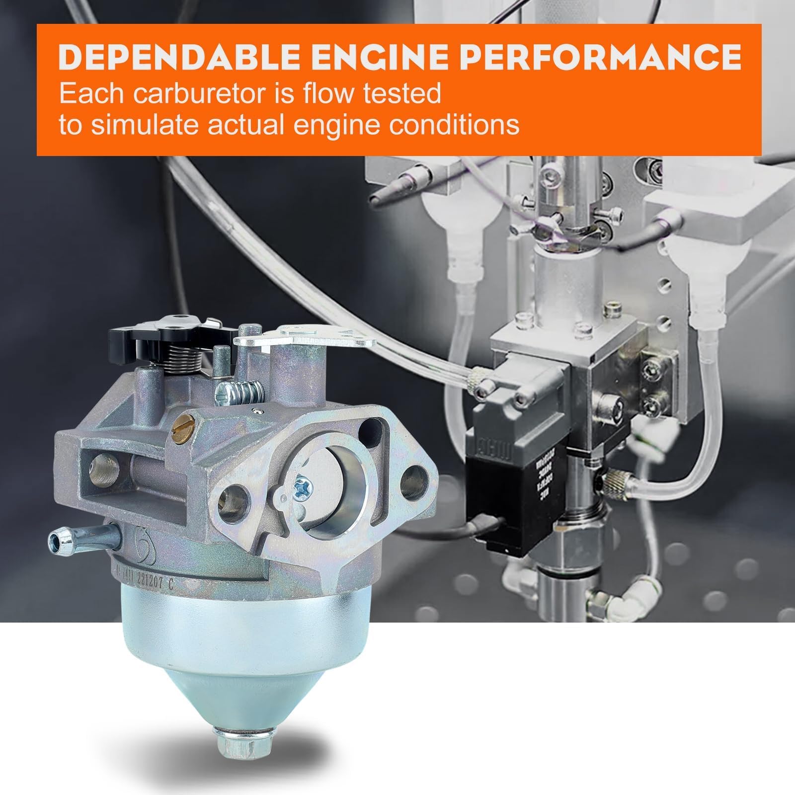 Hipa GCV190 HRX217 carburetor back view illustrating clean assembly