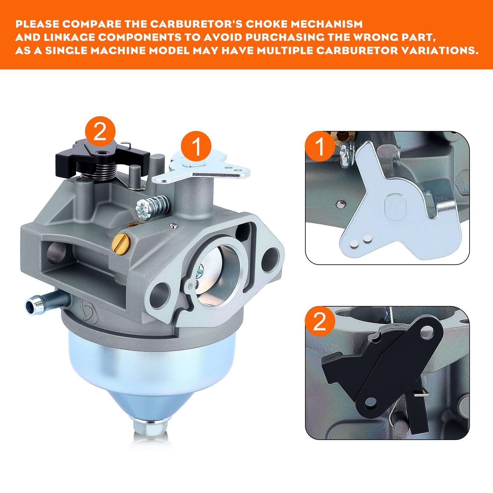 Hipa GCV190 HRX217 carburetor side view showing robust build for lasting use