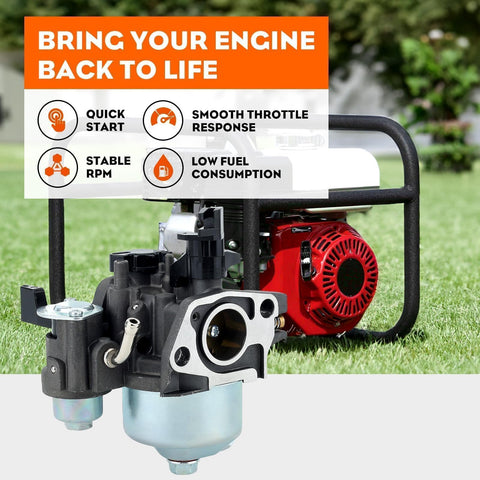 Hipa GX160 carburetor with anodized body and durable materials