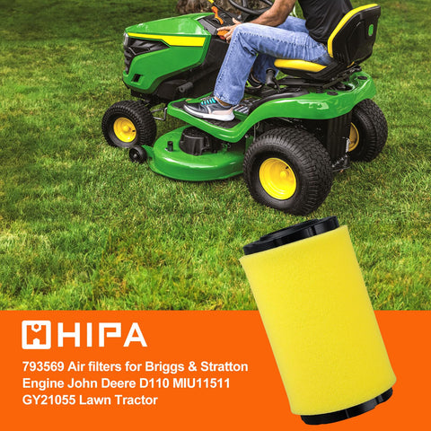 HIPA gy21055 miu11511 air filter compatibility for Intek and John Deere engines.