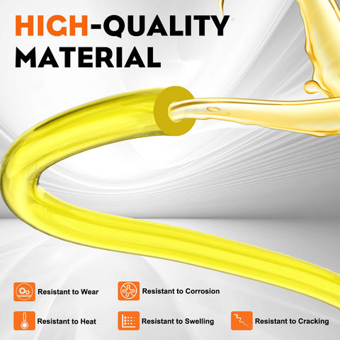 Hipa high-flexibility fuel line resists kinking for smooth flow.