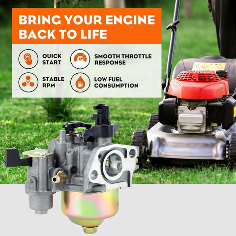 Hipa HRC216 carburetor-ready image showing compatibility with HR194 and HRA214