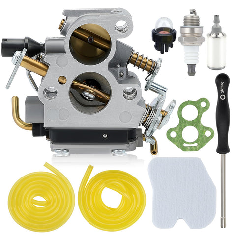 Hipa Husqvarna 235 carburetor close-up, ready-to-install for reliable chainsaw fuel flow.