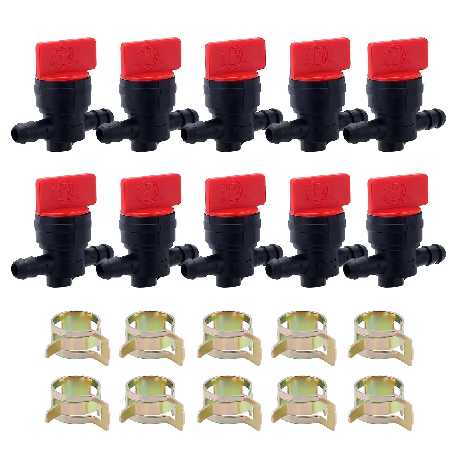 HIPA inline fuel shut-off valve with 1/4-inch connection enables quick fuel control during maintenance.