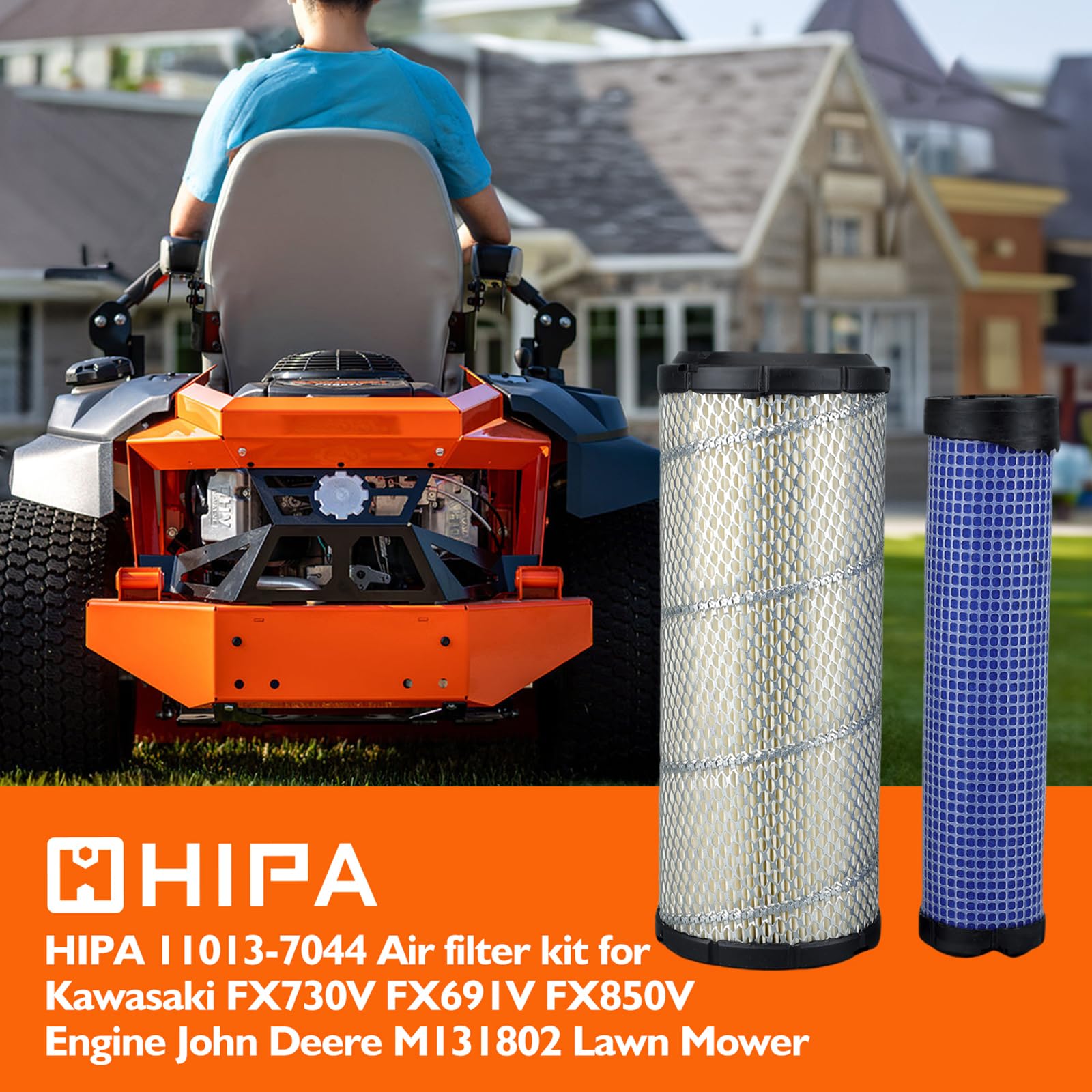 Hipa inner air filter 11013-7045 for Kawasaki enhances filtration efficiency