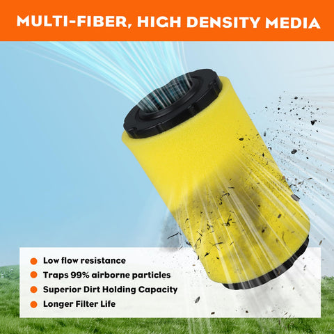 HIPA la125-la115-d100-d110-d120 air filter ensures clean intake during lawn care.
