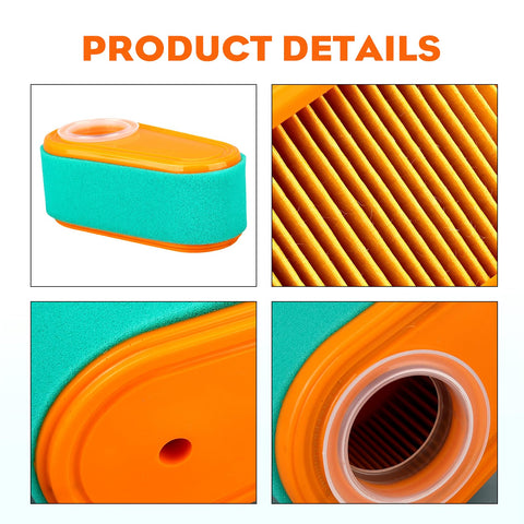 Hipa maintenance kit contents show air, fuel filters and spark plug together.