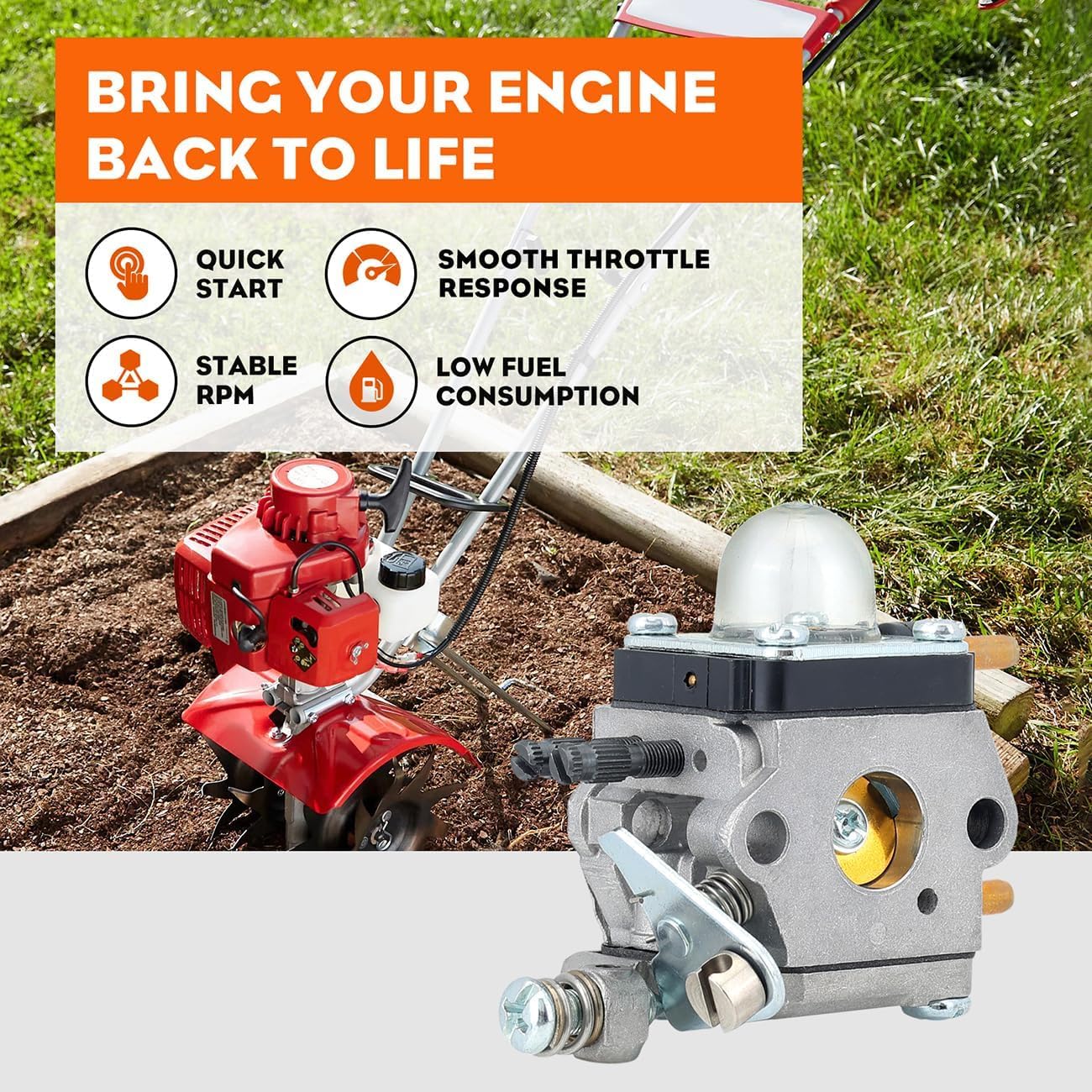 Hipa Mantis 7225/7222M carburetor installation-ready design