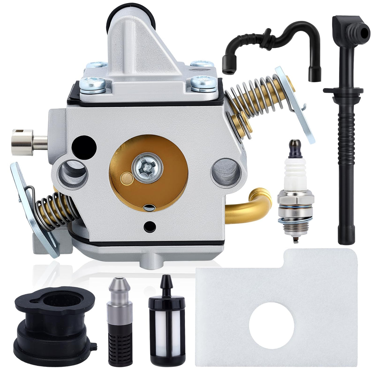 Hipa MS170/MS180 carburetor top view for reliable replacement