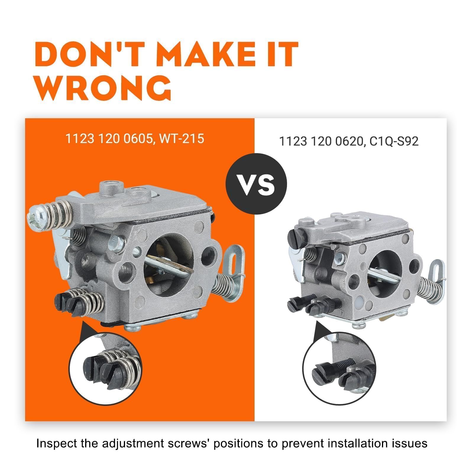 Hipa MS250 carburetor front view shows compact durable body