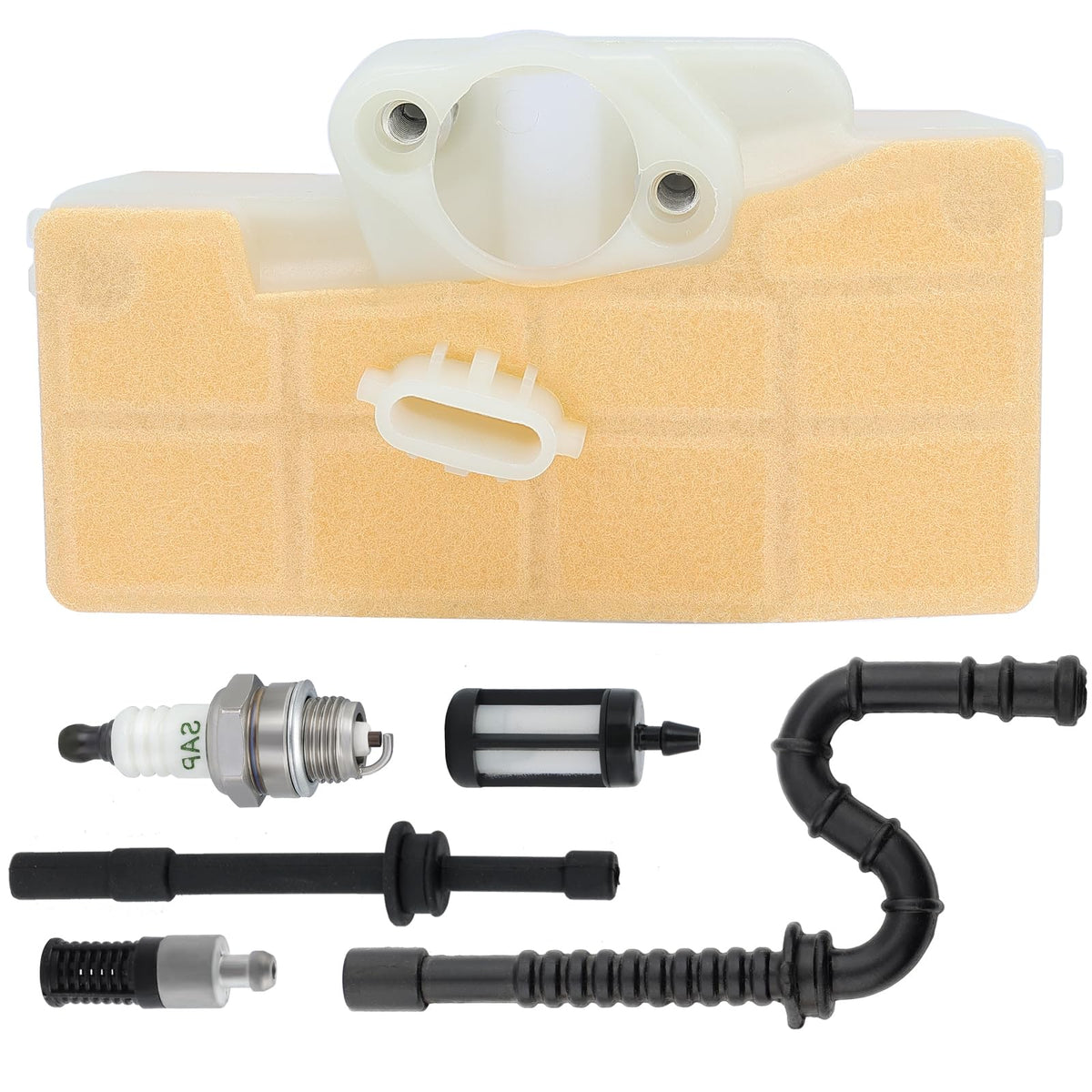 Hipa MS290 air filter closeup highlights dense media for cleaner air intake.