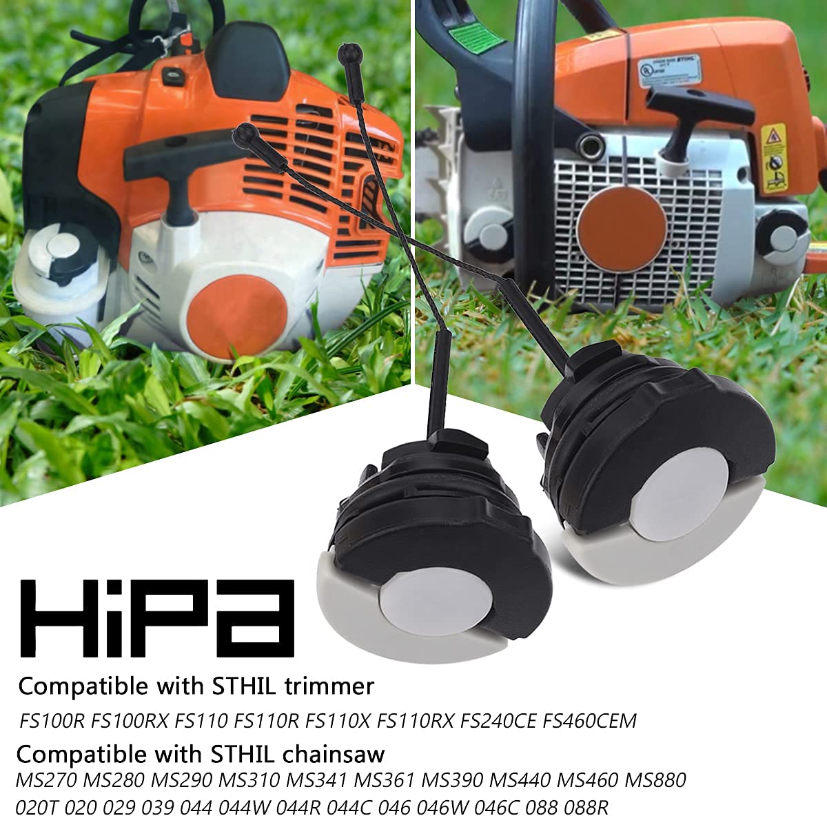 Hipa oil cap for Stihl FS100R with easy grip for quick oil checks
