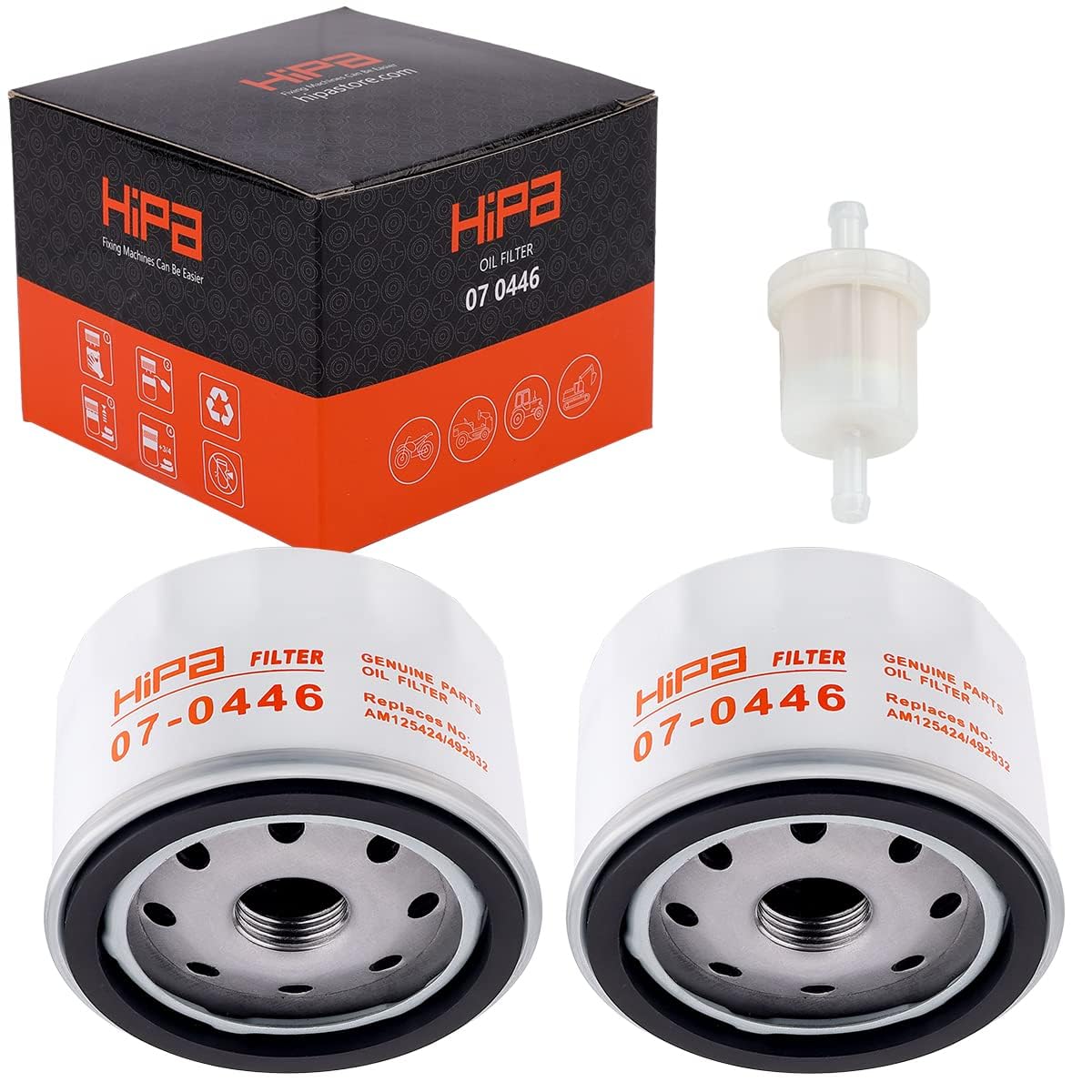 Hipa oil filter 49065-7007 Kawasaki closeup demonstrates high-density filtration for reliable engine protection.