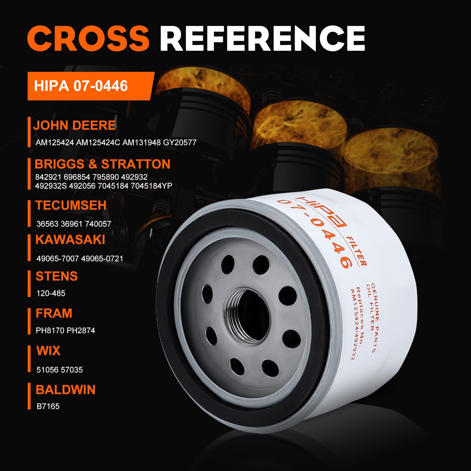 Hipa oil filter 49065-7007 Kawasaki installation view highlights easy fitment and compatibility.