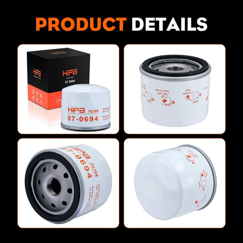 Hipa oil filter pack of 2 for convenient replacements.