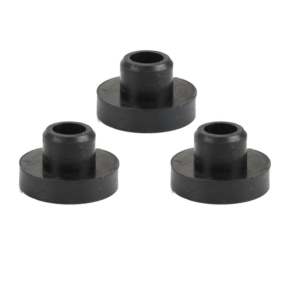 HIPA fuel tank grommet pack 3pcs closeup demonstrates durable rubber for mower fuel systems.