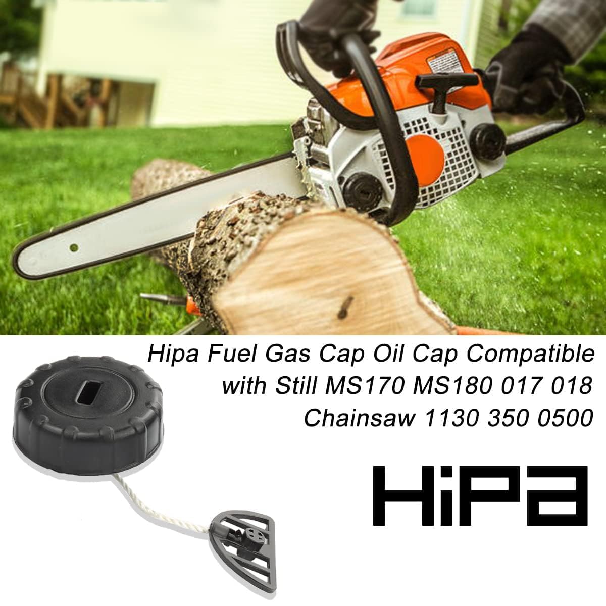 Pack of two Hipa caps for reliable replacement on chain saws.