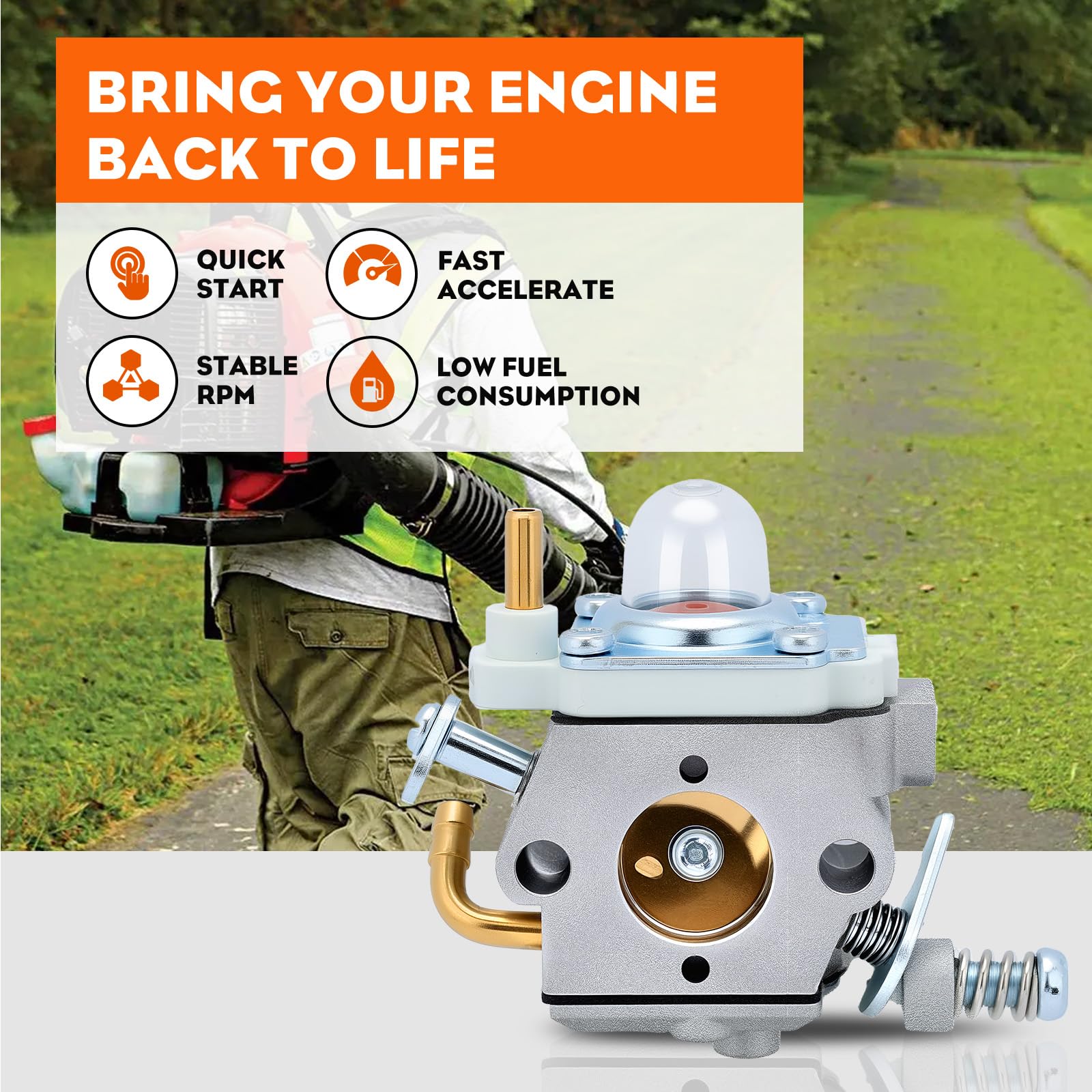 Hipa PB-580T primer bulb for quick, reliable engine starts.