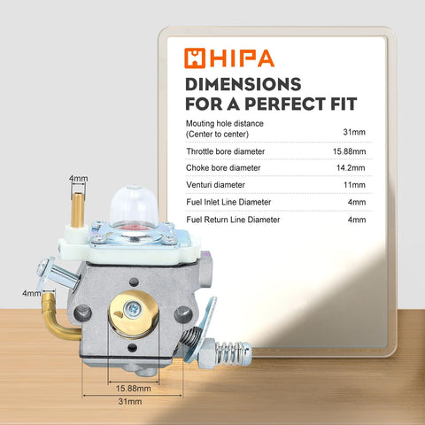 HIPA PB-580T primer bulbs aid quick, reliable starting.