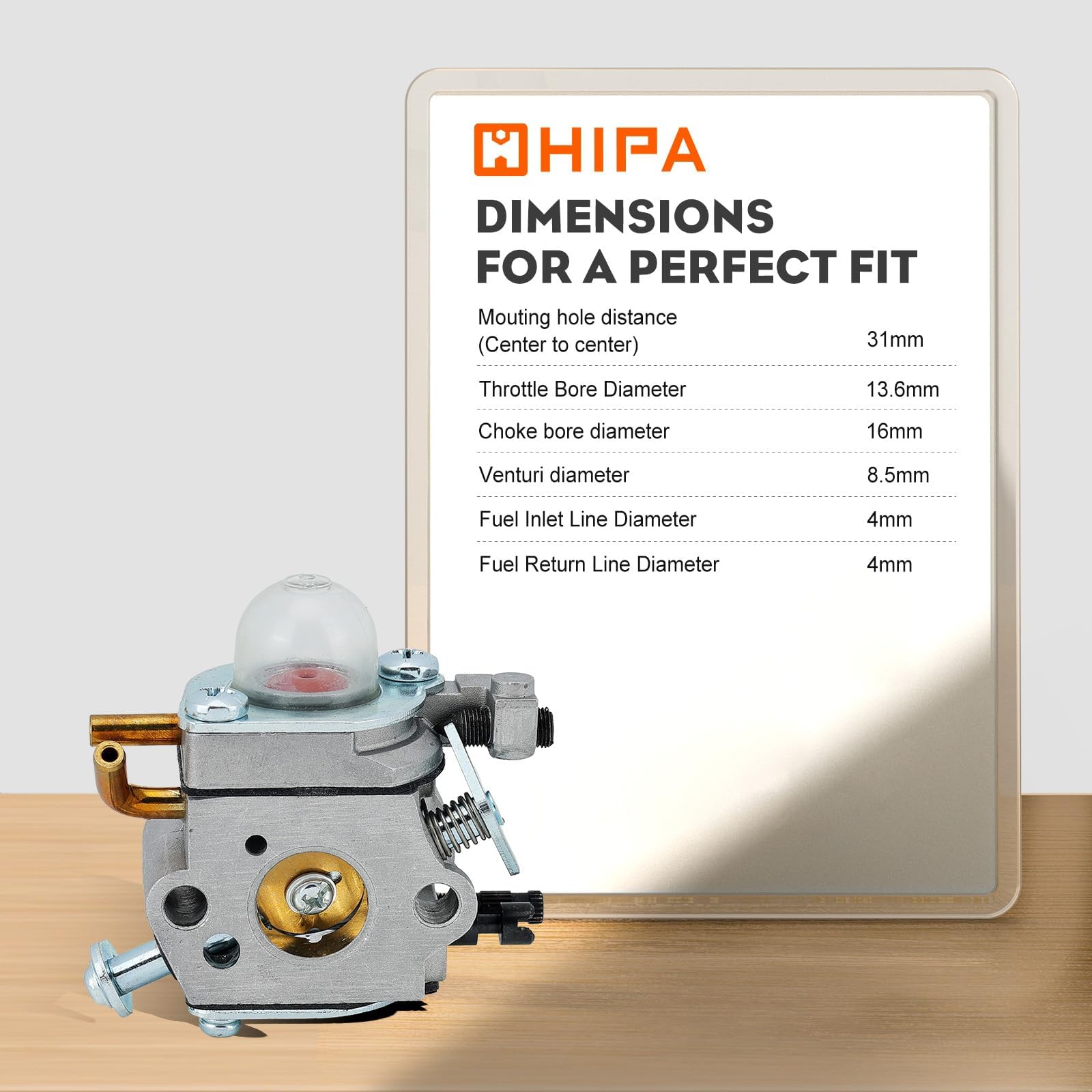 Fuel filter in the HIPA PB200 Echo carburetor kit keeps fuel clean