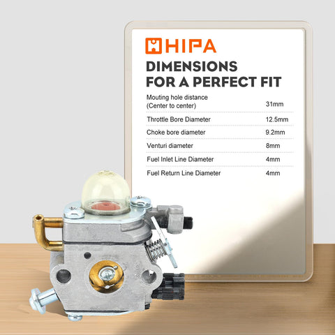 Hipa PB2100 carburetor test verifying engine performance
