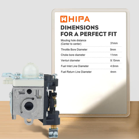 Hipa PB250 carburetor includes gaskets and spark plug for maintenance