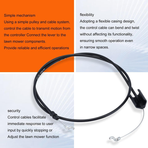 Hipa Poulan Pro PR600N21 throttle cable during installation.