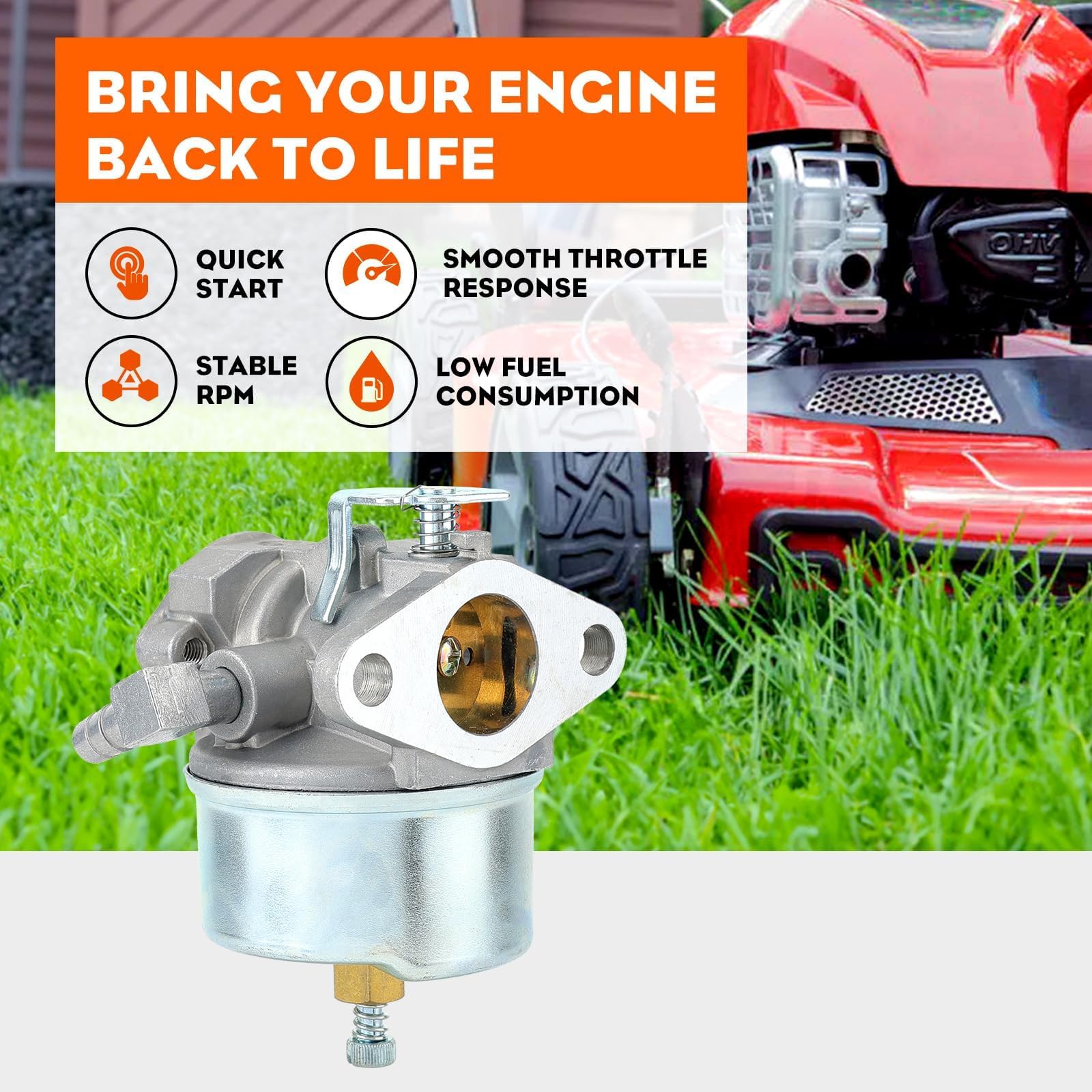 Hipa primer bulb; facilitates quick starting and throttle control.
