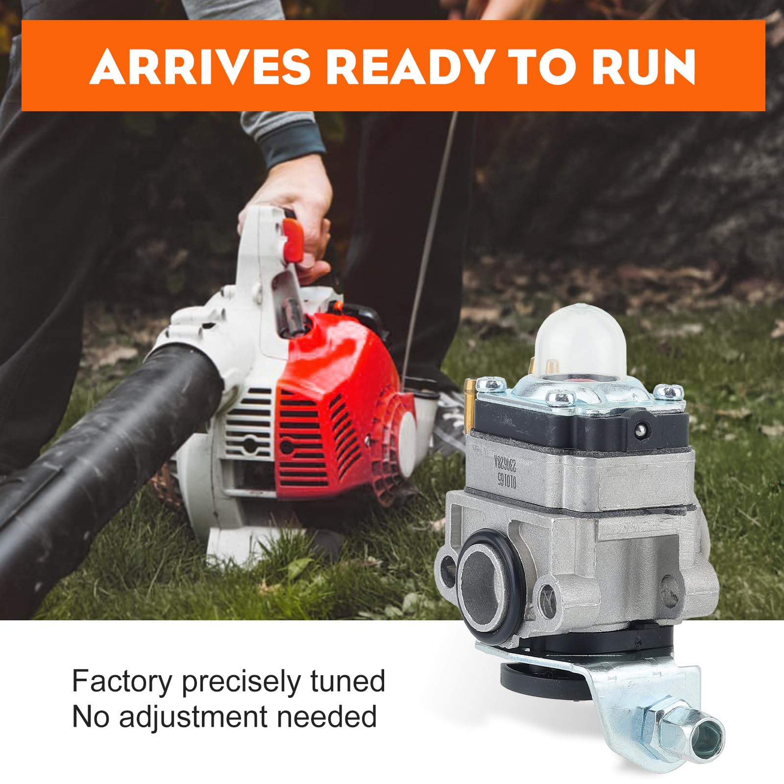Hipa primer bulb helps quick, easy engine priming.