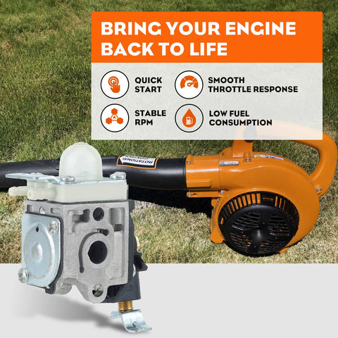 Dual primer bulbs included for easier starts in cooler weather.